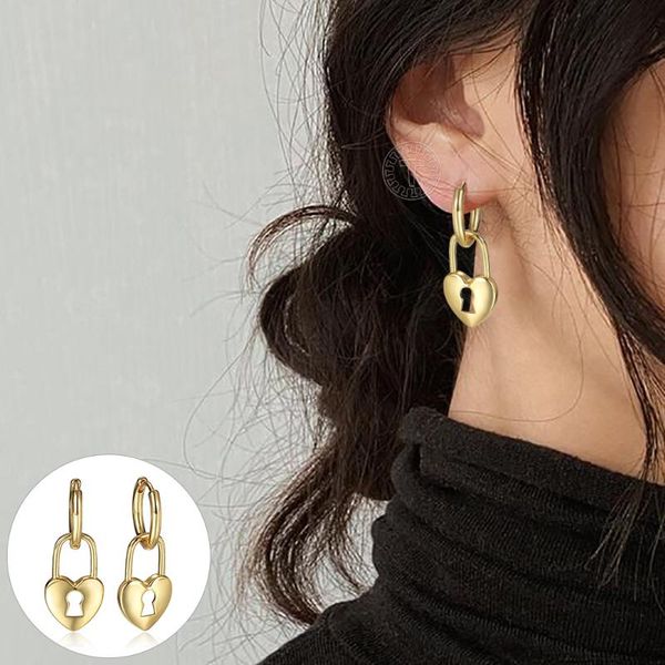 dangle & chandelier punk heart love hoop earrings for women hollow padlock shape earring 2021 trend jewelry gift ge343, Silver
dangle & chandelier punk heart love hoop earrings for women hollow padlock shape earring 2021 trend jewelry gift ge343, Silver