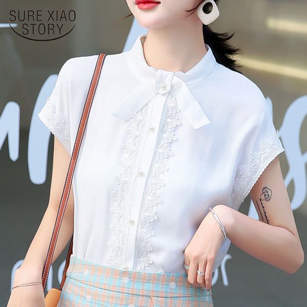 summer dress women's lace stitching shirt loose short sleeve turn-collar 4687 50 210510, White
summer dress women's lace stitching shirt loose short sleeve turn-collar 4687 50 210510, White