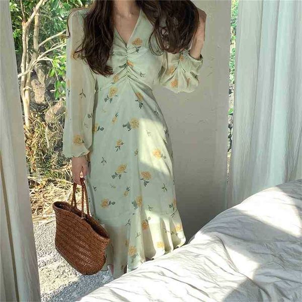 vintage v-neck office lady floral printing streetwear trumpet mermaid retro summer sweet long dresses vestidos 210525, White
vintage v-neck office lady floral printing streetwear trumpet mermaid retro summer sweet long dresses vestidos 210525, White