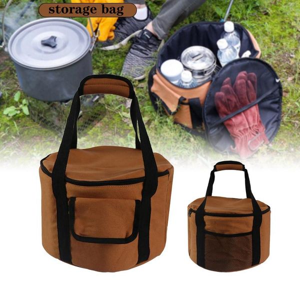 storage bags 32cm waterproof thickened bag round camping cookware handbag portable picnic kitchenware organizer with mesh hogard
storage bags 32cm waterproof thickened bag round camping cookware handbag portable picnic kitchenware organizer with mesh hogard