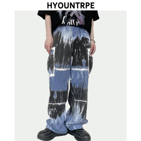 high stret graffiti printed denim jean pants mens side pockets straight trouser hip hop streetwear casual loose jeans joggers men's, Blue
high stret graffiti printed denim jean pants mens side pockets straight trouser hip hop streetwear casual loose jeans joggers men's, Blue