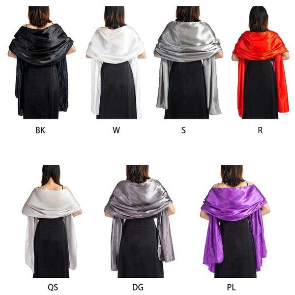 scarves 170x45cm womens satin silky scarf wraps glitter solid color bridal wedding party evening gown shawl cape vintage beach up 85wb, Blue;gray
scarves 170x45cm womens satin silky scarf wraps glitter solid color bridal wedding party evening gown shawl cape vintage beach up 85wb, Blue;gray
