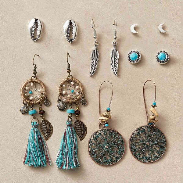 charms earrings 50560 hanzhishang dreamnet shell feather earring set 6 pairs creative national style, Golden
charms earrings 50560 hanzhishang dreamnet shell feather earring set 6 pairs creative national style, Golden