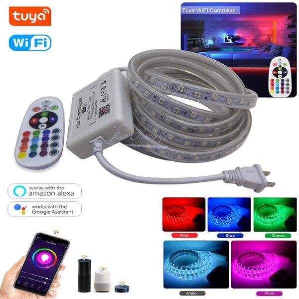 tuya app wifi smart led controller ir voice control with ac110v 220v rgb 60led/m flexible strip tape ip67 waterproof strips
tuya app wifi smart led controller ir voice control with ac110v 220v rgb 60led/m flexible strip tape ip67 waterproof strips