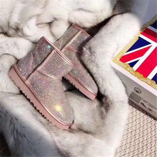 boots winter shoes women snow with fur glitter leather warm bling australia slip on ankle, Black
boots winter shoes women snow with fur glitter leather warm bling australia slip on ankle, Black