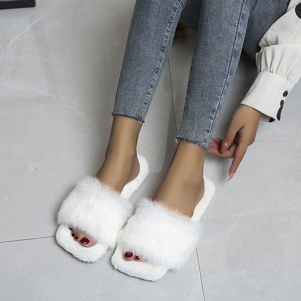 slippers winter women home square toe with faux fur fashion keep warm shoes woman slip on flats, Black
slippers winter women home square toe with faux fur fashion keep warm shoes woman slip on flats, Black
