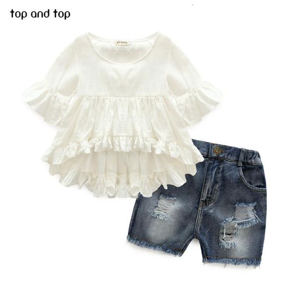 clothing sets new fashion girls kids clothes fairy style cotton flounced sleeves casual coat jeans 4vxk, White
clothing sets new fashion girls kids clothes fairy style cotton flounced sleeves casual coat jeans 4vxk, White