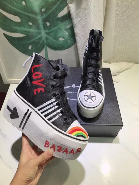 boots autumn winter high platform shoes female graffiti hand-painted hip hop sneakers thick bottor short ankle casual shoe, Black
boots autumn winter high platform shoes female graffiti hand-painted hip hop sneakers thick bottor short ankle casual shoe, Black