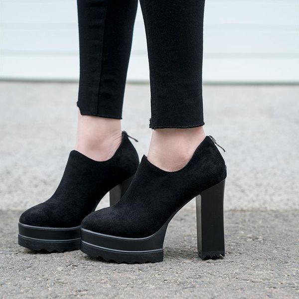 dress shoes women suede black high heels 11cm round toe square heel 2021 spring autumn party pumps
dress shoes women suede black high heels 11cm round toe square heel 2021 spring autumn party pumps