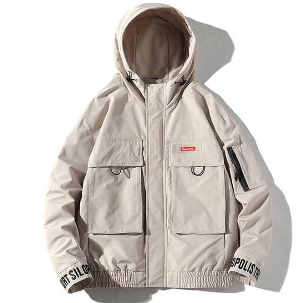 men's jackets spring autumn men jacket coat fashion simple casual leisure stylish loose hooded embroidered cargo male youth top, Black;brown
men's jackets spring autumn men jacket coat fashion simple casual leisure stylish loose hooded embroidered cargo male youth top, Black;brown