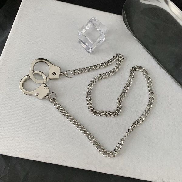 cool punk creative handcuffs necklace hip hop bungee multi purpose sweater chain men's and women's jewelry gifts chains, Silver
cool punk creative handcuffs necklace hip hop bungee multi purpose sweater chain men's and women's jewelry gifts chains, Silver