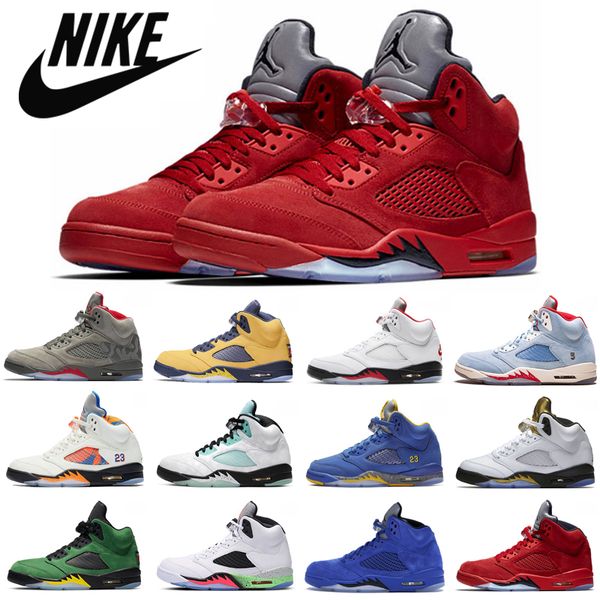 2021 men women basketball shoes nike air retro jordan 5 5s black metallic international flight space jam wings mens trainers sports snekaers, White;red
2021 men women basketball shoes nike air retro jordan 5 5s black metallic international flight space jam wings mens trainers sports snekaers, White;red
