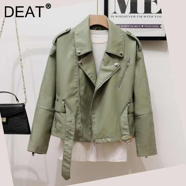 women's leather & faux deat women loose personality jacket arrivals long sleeve fashion temperament autumn winter 2021 11d2210, Black
women's leather & faux deat women loose personality jacket arrivals long sleeve fashion temperament autumn winter 2021 11d2210, Black