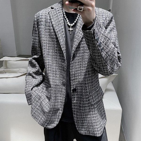 men knitted bright silk weave loose casual suit blazers coat male streetwear vintage fashion jacket outerwear men's suits &, White;black
men knitted bright silk weave loose casual suit blazers coat male streetwear vintage fashion jacket outerwear men's suits &, White;black