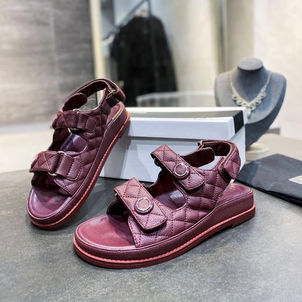 factory wholesale platform sandals women classic flip-flops, strappy wine red, Black