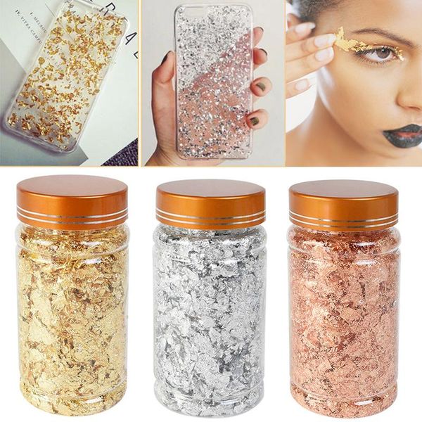 bottle decorative gold leaf flakes 3g silver confetti diy nail art paiting materials decorating foil paper party supplies decorations, Silver;gold
bottle decorative gold leaf flakes 3g silver confetti diy nail art paiting materials decorating foil paper party supplies decorations, Silver;gold