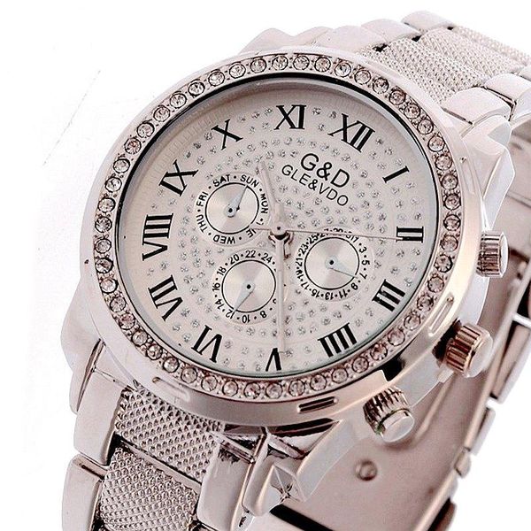 wristwatches brand 2021 stainless steel chain fashion gold watch women quartz watches, Slivery;brown 
wristwatches brand 2021 stainless steel chain fashion gold watch women quartz watches, Slivery;brown