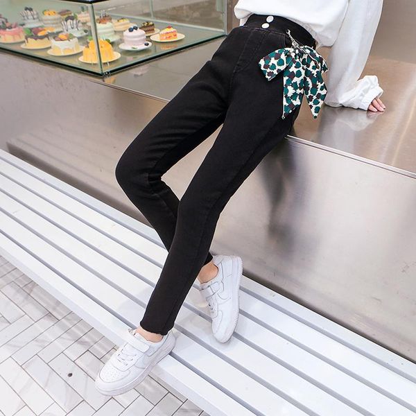 trousers autumn fashion girls denim elastic leggings jeans ribbon skinny teenagers black color kids pants for 4-13y, Blue
trousers autumn fashion girls denim elastic leggings jeans ribbon skinny teenagers black color kids pants for 4-13y, Blue