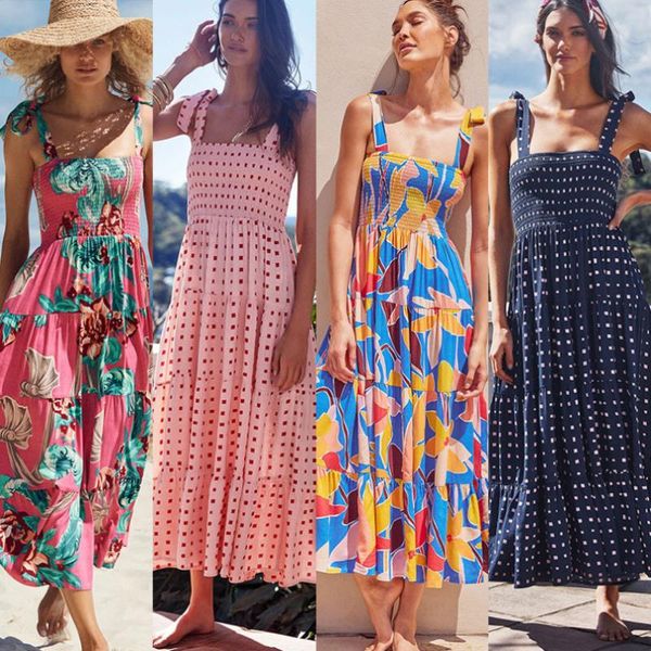 casual dresses 2021 women boho printed maxi dress lady summer sling sleeveless long woman beach fit and flare sundress, Black;gray
casual dresses 2021 women boho printed maxi dress lady summer sling sleeveless long woman beach fit and flare sundress, Black;gray