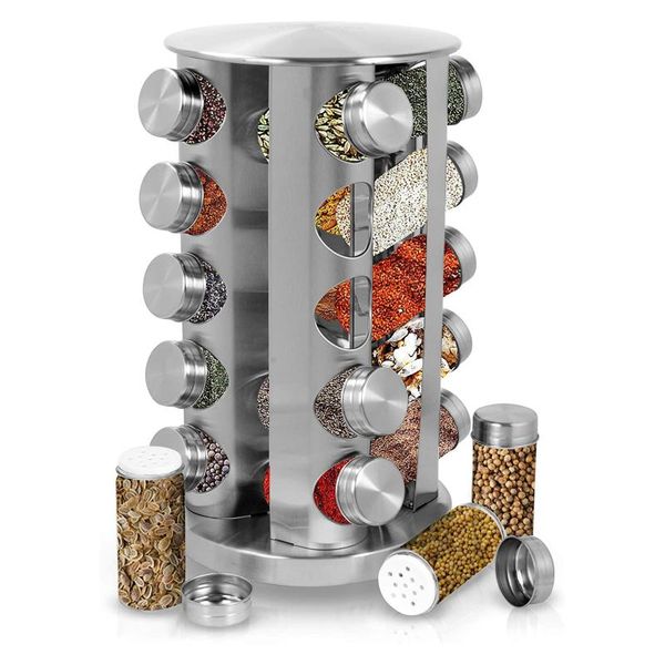 storage bottles & jars spice rack with glass pot holder working table tower revolving rotating for seasoning and drying herbs
storage bottles & jars spice rack with glass pot holder working table tower revolving rotating for seasoning and drying herbs