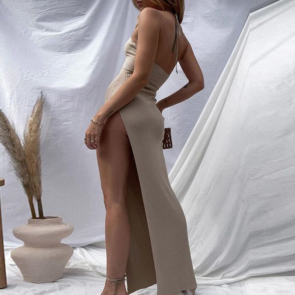 casual dresses women summer long dress halter cut out slit maxi backless wrap strapless party elegant, Black;gray
casual dresses women summer long dress halter cut out slit maxi backless wrap strapless party elegant, Black;gray