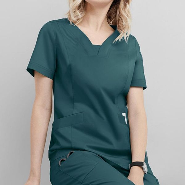 women's t-shirt plain uniforms for women nursing workwear v-neck short sleeve big pockets care workers tee shirt summer scrubs, White
women's t-shirt plain uniforms for women nursing workwear v-neck short sleeve big pockets care workers tee shirt summer scrubs, White