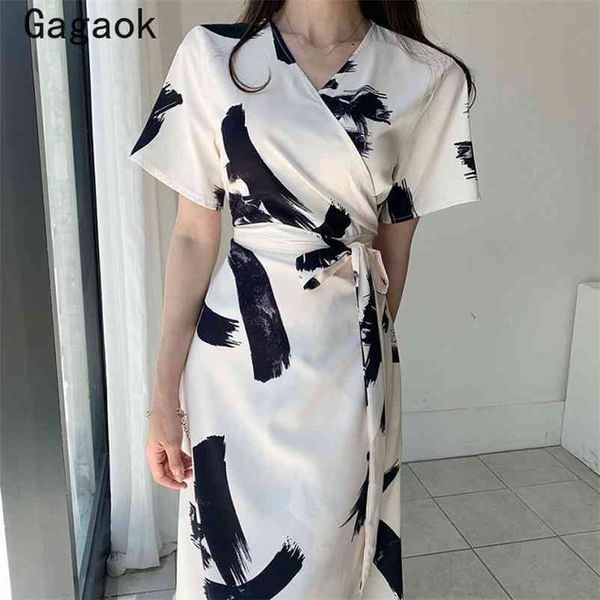 women korean vintage dress summer v-neck sheath print dresses slim simple chic wild bodycon mid-calf vestidos 210531, Black;gray
women korean vintage dress summer v-neck sheath print dresses slim simple chic wild bodycon mid-calf vestidos 210531, Black;gray