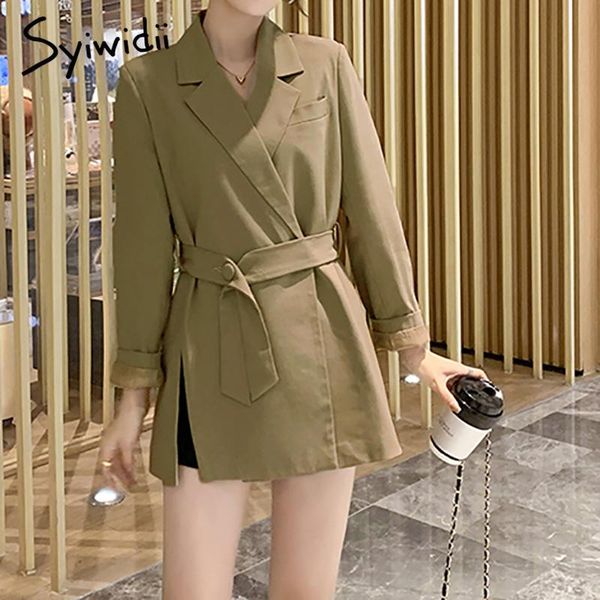 women's suits & blazers syiwidii suit women 2021 fall winter office lady black jacket long sleeve coat button up notched outwear with s, White;black
women's suits & blazers syiwidii suit women 2021 fall winter office lady black jacket long sleeve coat button up notched outwear with s, White;black