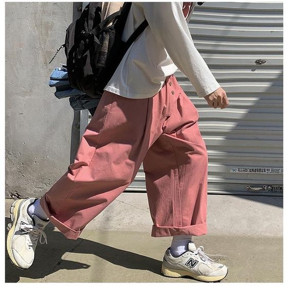 men's pants solid color straight casual baggy trousers for men wide leg harajuku sports clothing, Black
men's pants solid color straight casual baggy trousers for men wide leg harajuku sports clothing, Black