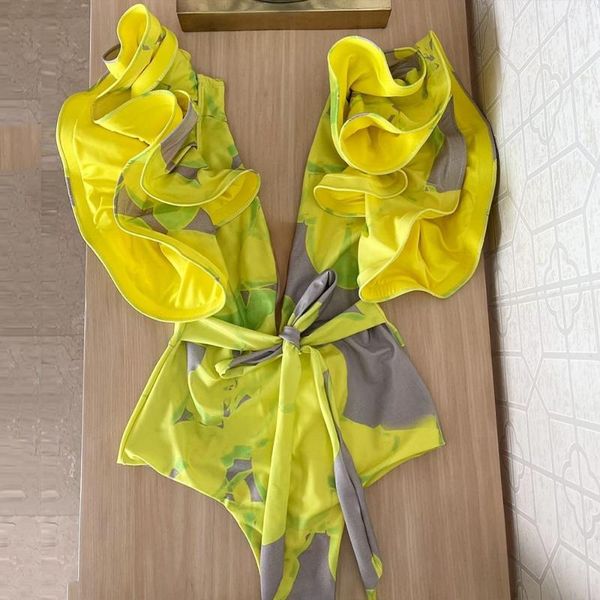 one-piece suits one piece swimsuit 2021 shoulder ruffle swimwear women yellow tie dye bathing suit beachwear monokini swim
one-piece suits one piece swimsuit 2021 shoulder ruffle swimwear women yellow tie dye bathing suit beachwear monokini swim