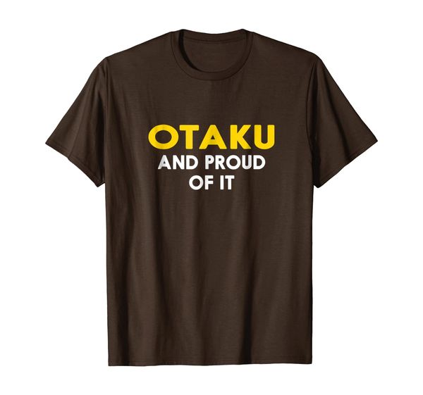 Otaku and proud of it shirt, White;black