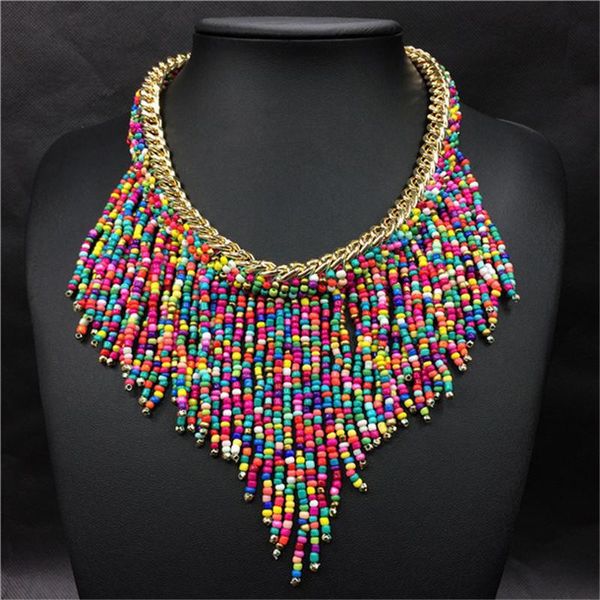 pendant necklaces shineland bohemian fashion for women jewelry mujer handwoven collier long tassel beads choker statement pendants gift, Silver
pendant necklaces shineland bohemian fashion for women jewelry mujer handwoven collier long tassel beads choker statement pendants gift, Silver