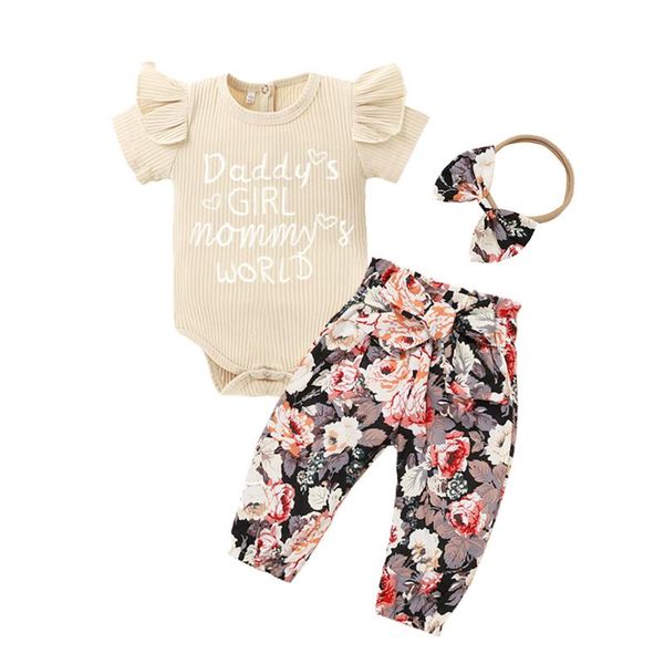 baby girls three-piece clothes set beige round collar short sleeve romper + pants headband clothing sets, White
baby girls three-piece clothes set beige round collar short sleeve romper + pants headband clothing sets, White