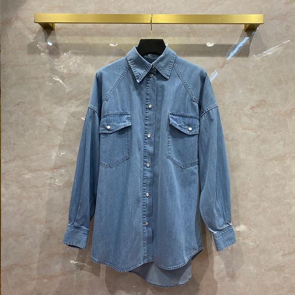 luxury co denim shirt 2021 early spring embroidered cartoon shirts fashion long sleeve turn-down collar loose women's blouses, White
luxury co denim shirt 2021 early spring embroidered cartoon shirts fashion long sleeve turn-down collar loose women's blouses, White