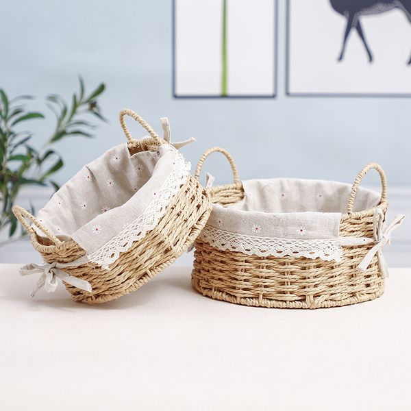 pastoral woven basket deskstorage cosmetics box snacks sundries cloth key s can be customized
pastoral woven basket deskstorage cosmetics box snacks sundries cloth key s can be customized