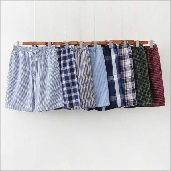 men's sleepwear 2021 summer men 100% cotton sleep bottoms male beatch shorts board casual plaid pajama half pants swimming xxl, Black;brown
men's sleepwear 2021 summer men 100% cotton sleep bottoms male beatch shorts board casual plaid pajama half pants swimming xxl, Black;brown