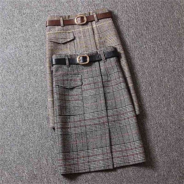 autumn winter new korean woman woolen plaid skirt female mid-length high waist split a step bag hip midi skirt 210324, Black
autumn winter new korean woman woolen plaid skirt female mid-length high waist split a step bag hip midi skirt 210324, Black