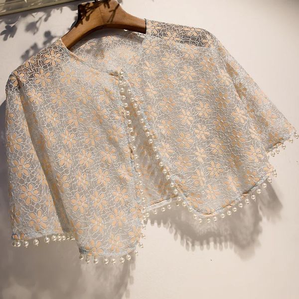 scarves women's spring summer floral khaki lace pashmina female sunscreen shawl cloak r2737, Blue;gray
scarves women's spring summer floral khaki lace pashmina female sunscreen shawl cloak r2737, Blue;gray