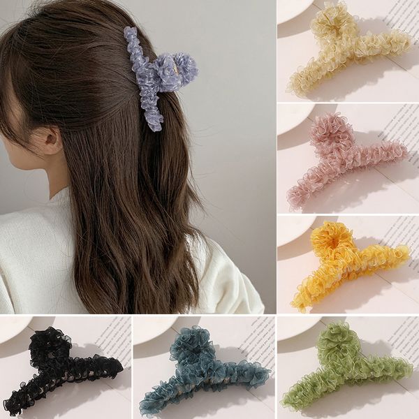 2021 women girls hair claw clamp hair crab simple hair clip claws lace plastic solid color salon styling holding tools headwear, Golden;silver
2021 women girls hair claw clamp hair crab simple hair clip claws lace plastic solid color salon styling holding tools headwear, Golden;silver