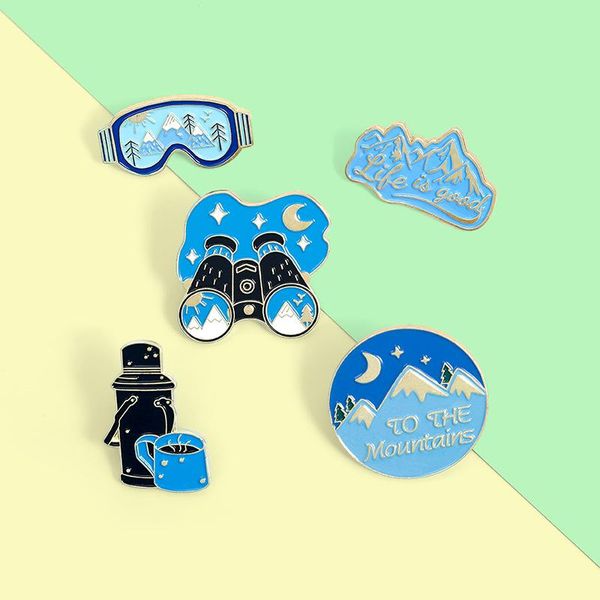 pins, brooches to the mountains at night enamel brooch life adventure hiking lapel pin telescope mountain goggles boots water bottle badge g, Gray
pins, brooches to the mountains at night enamel brooch life adventure hiking lapel pin telescope mountain goggles boots water bottle badge g, Gray