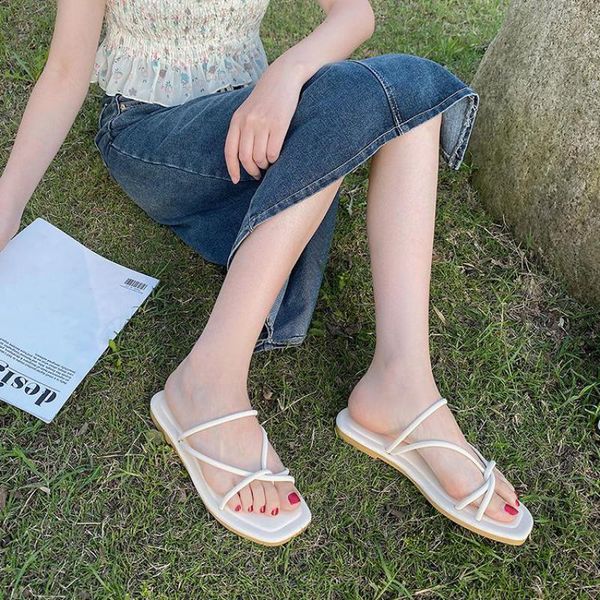slippers women's clip-toe slides narrow band fashion flat sandals cross-strap lady shoe flip flops beach shoes sandalias mujer, Black
slippers women's clip-toe slides narrow band fashion flat sandals cross-strap lady shoe flip flops beach shoes sandalias mujer, Black