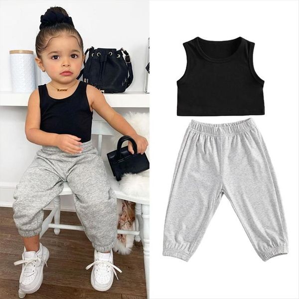 summer kids baby girl tracksuits solid two pieces outfits toddler sleeveless crop tank joggers pants activewear 1 7y, White
summer kids baby girl tracksuits solid two pieces outfits toddler sleeveless crop tank joggers pants activewear 1 7y, White