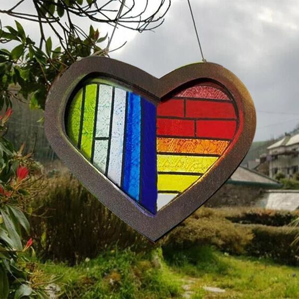 decorative objects & figurines rainbow suncatcher hanging ornament painted love heart ornaments pendant garden decoration gift craft
decorative objects & figurines rainbow suncatcher hanging ornament painted love heart ornaments pendant garden decoration gift craft