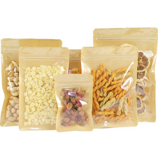 storage bags 1000pcs one side clear kraft paper bag self seal dried fruits coffee beans chocolate recyclable package wholesale
storage bags 1000pcs one side clear kraft paper bag self seal dried fruits coffee beans chocolate recyclable package wholesale