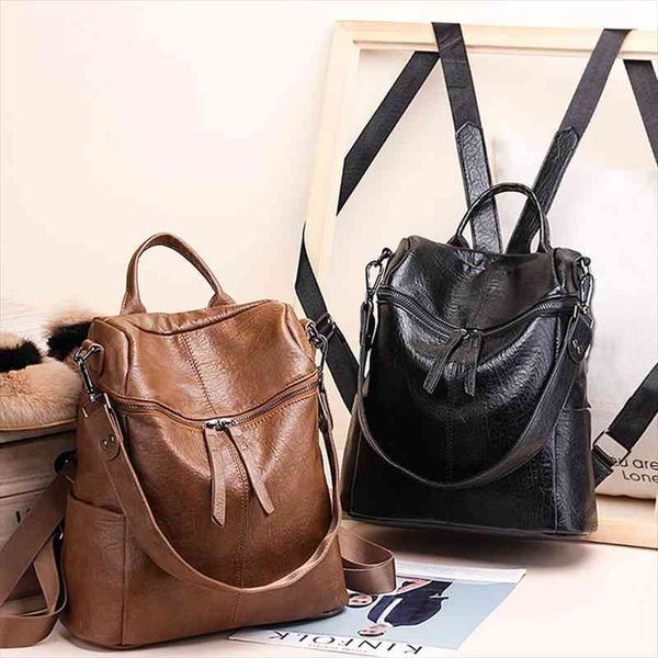 women backpack korean version autumn and winter fashion dual use leisure tide female wild pu leather shoulder
women backpack korean version autumn and winter fashion dual use leisure tide female wild pu leather shoulder