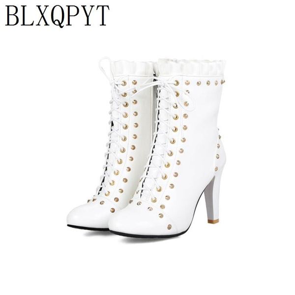 boots blxqpyt 2021 big size 34-48 round toe women lace up ziper ankle botas high heels10cm wedding shoes woman t88-2, Black
boots blxqpyt 2021 big size 34-48 round toe women lace up ziper ankle botas high heels10cm wedding shoes woman t88-2, Black