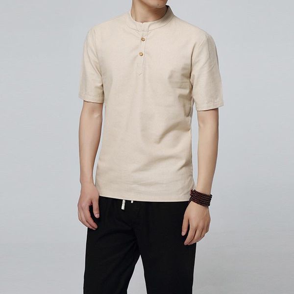 summer dress shirt men brand cotton linen blended casual solid color short-sleeved slim fit male tees men's shirts, White;black
summer dress shirt men brand cotton linen blended casual solid color short-sleeved slim fit male tees men's shirts, White;black