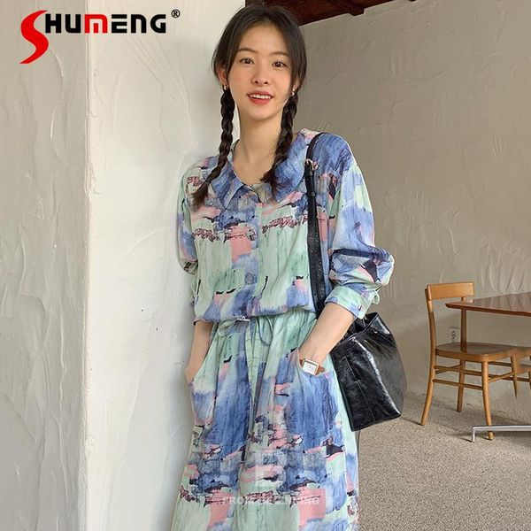 casual dresses chic single breasted lace-up waist midi dress female women turn down collar double pocket ink painting shirt, Black;gray
casual dresses chic single breasted lace-up waist midi dress female women turn down collar double pocket ink painting shirt, Black;gray