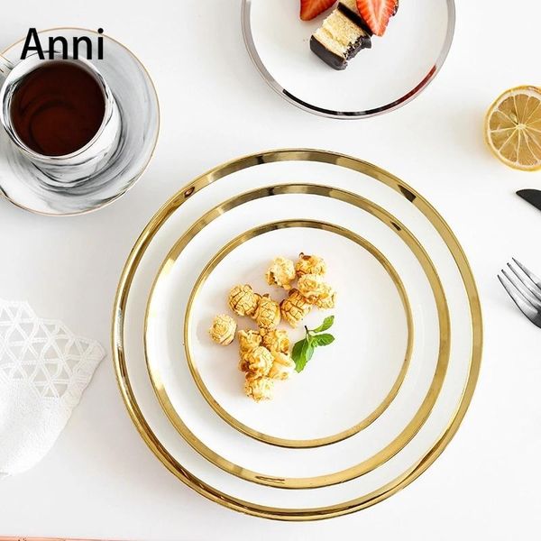 creativity golden stroke ceramic dinner plates european simple dessert cake plate serving tray main course dish kitchen utensils dishes &
creativity golden stroke ceramic dinner plates european simple dessert cake plate serving tray main course dish kitchen utensils dishes &
