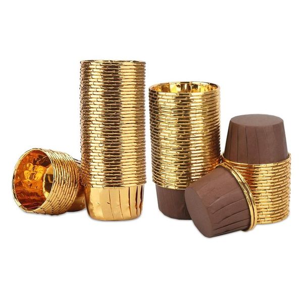 baking & pastry tools 100pcs aluminum foil cupcake cups disposable muffin liners tip pan gold + brown
baking & pastry tools 100pcs aluminum foil cupcake cups disposable muffin liners tip pan gold + brown